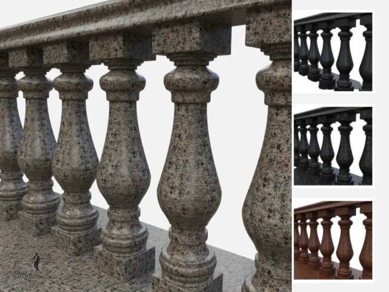 Балясини та перила з граніту - Зображення 6