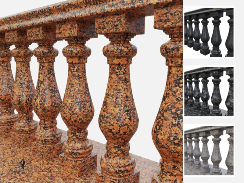 Балясини та перила з граніту - Зображення 2