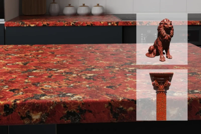 Капустинський граніт (ROSSO SANTIAGO) червоний - Зображення 4