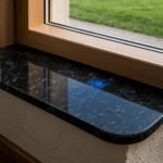 Підвіконня з Лабрадориту Волга Блю: Глянцеве, Іризуючий Ефект, Ексклюзивний Дизайн