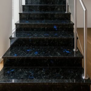 Сходи з Лабрадориту Волга Блю: Глянцеве Полірування, Іризуючий Ефект, Для VIP-Інтер'єру