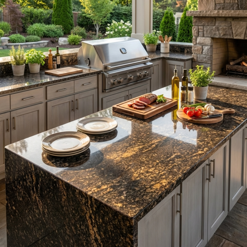 Стільниця з граніту Корнинське для барбекю - Зображення 3