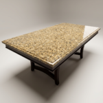 Стіл з граніту Межирічка: Тепла Колористика, Стійкий до Стирання та Плямовиведення