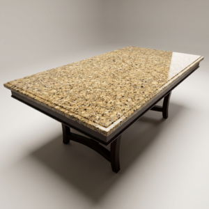 Стіл з граніту Межирічка: Тепла Колористика, Стійкий до Стирання та Плямовиведення