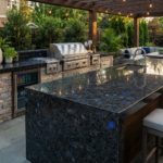 Стіл з лабрадориту Волга Блю для барбекю