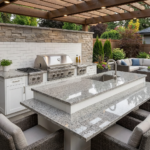 Стільниця з граніту Таньське для барбекю